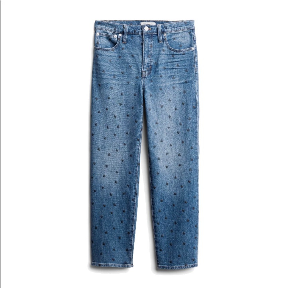 Madewell classic printed straight leg jean